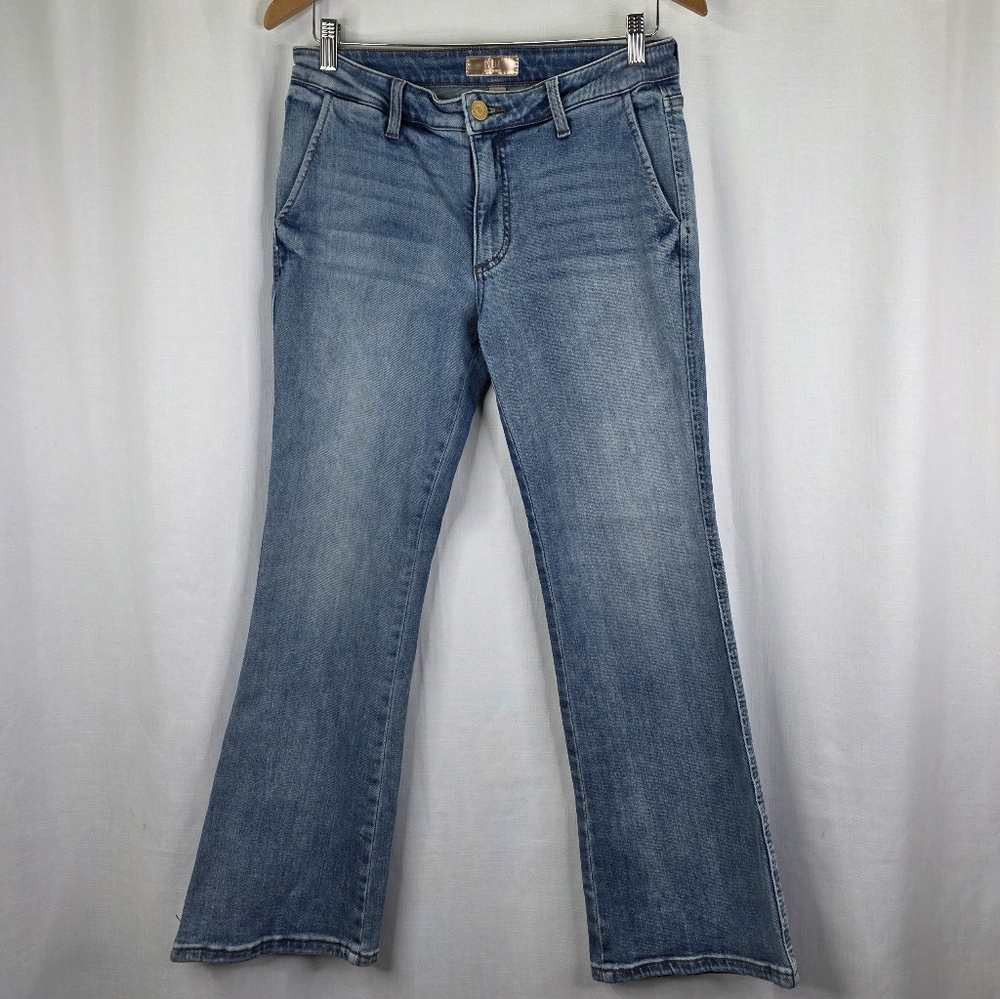 KUT FROM THE KLOTH Women's Kelsey  Ankle Flare Denim Jeans Mid Rise Size 4 - Picture 2 of 12